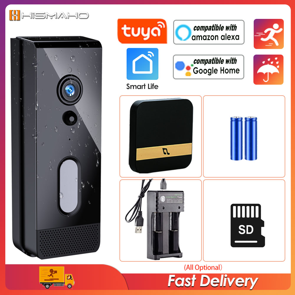 Smart Home Outdoor Camera - Tuya-timbre con cámara WiFi para exteriores,