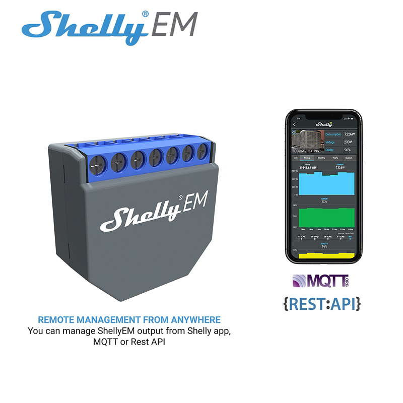 Smart Home Life - Interruptor Inteligente WiFi SHELLY EM, Control
