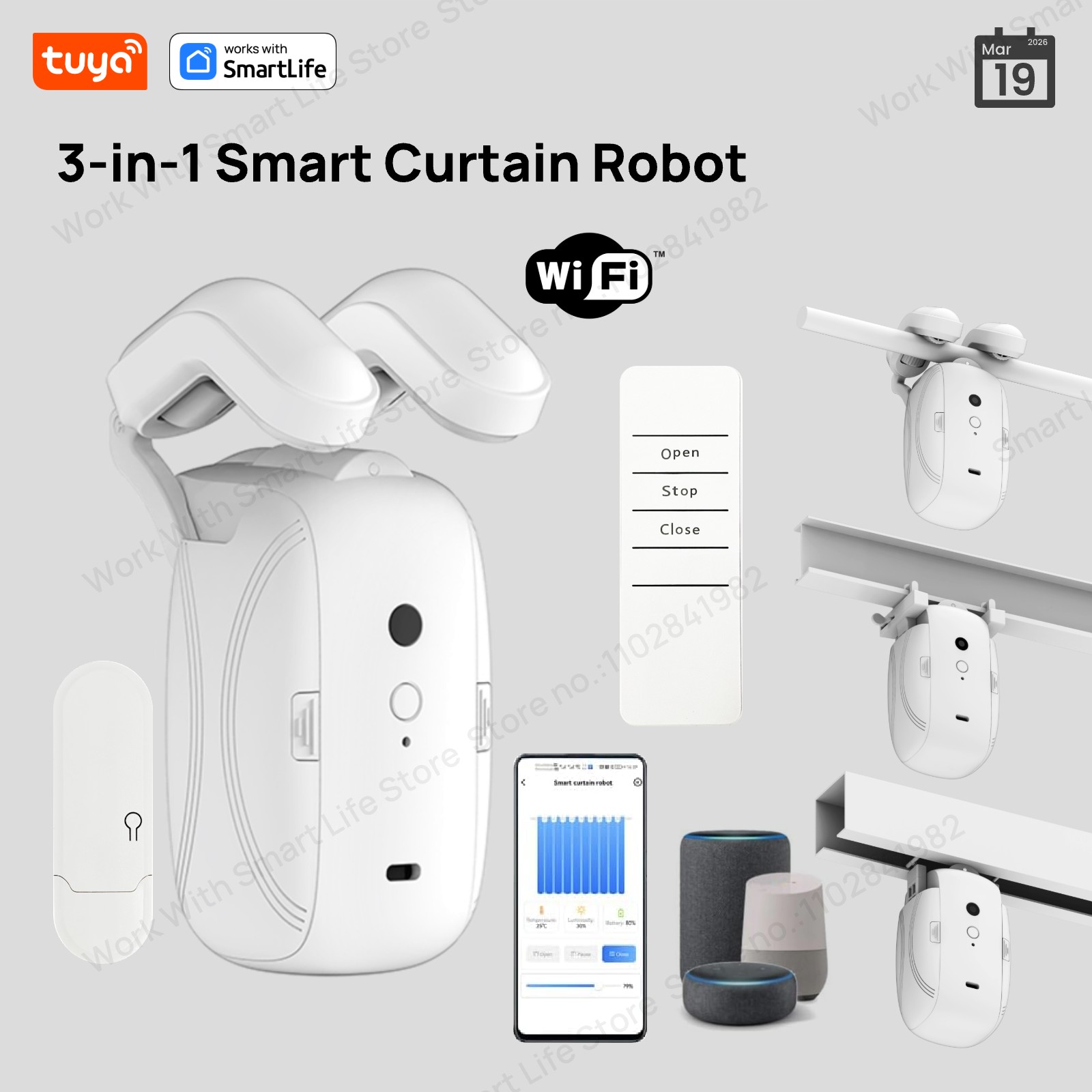 Smart Home Hub Ikea - 1/2 Unidades Robot Cortina Inteligente WiFi