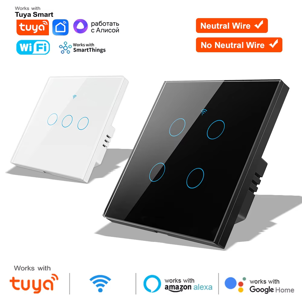 Smart Home Alexa - Interruptor de Luz Táctil Inteligente Inalámbrico