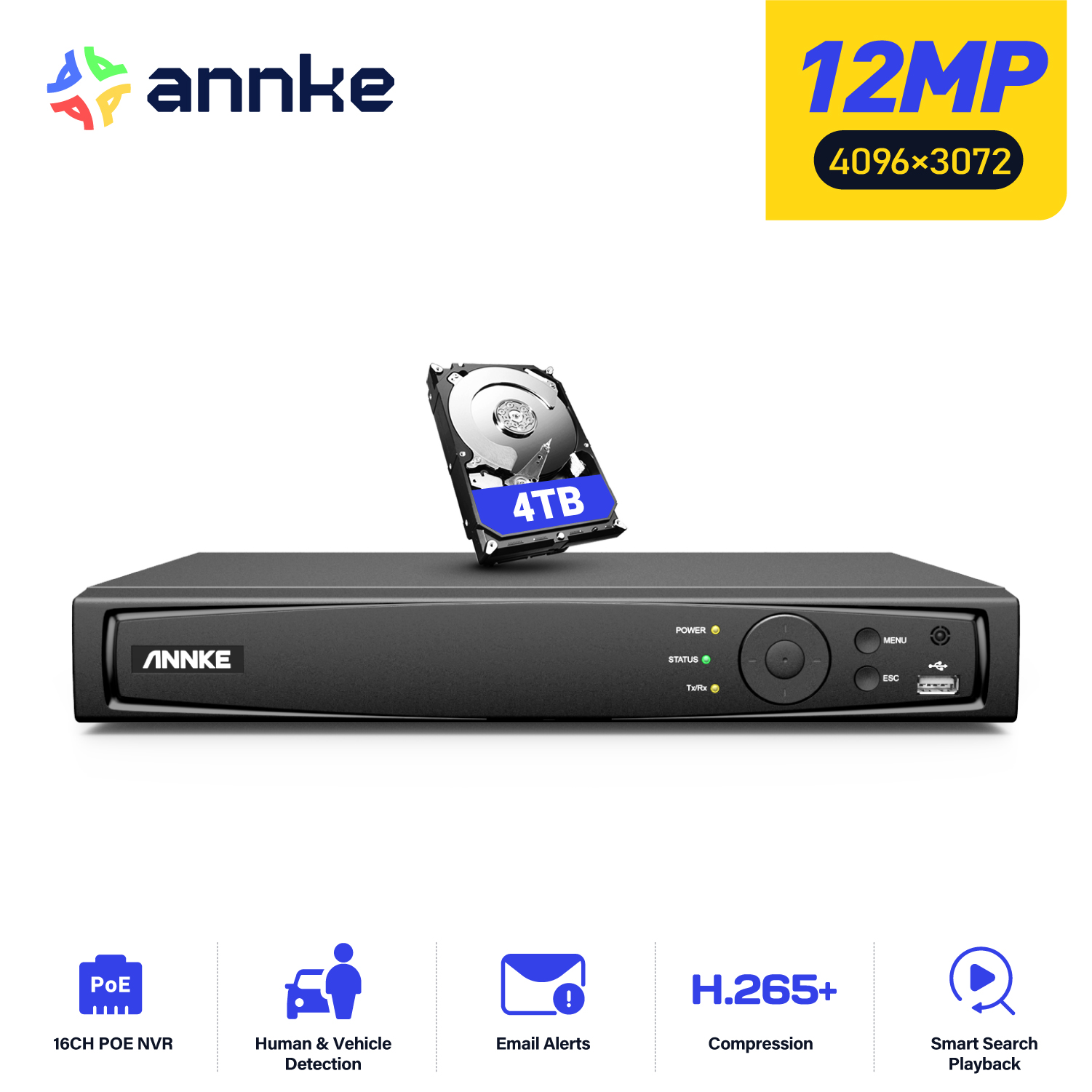 Security Ip Camera - ANNKE-grabadora de vídeo en red NVR