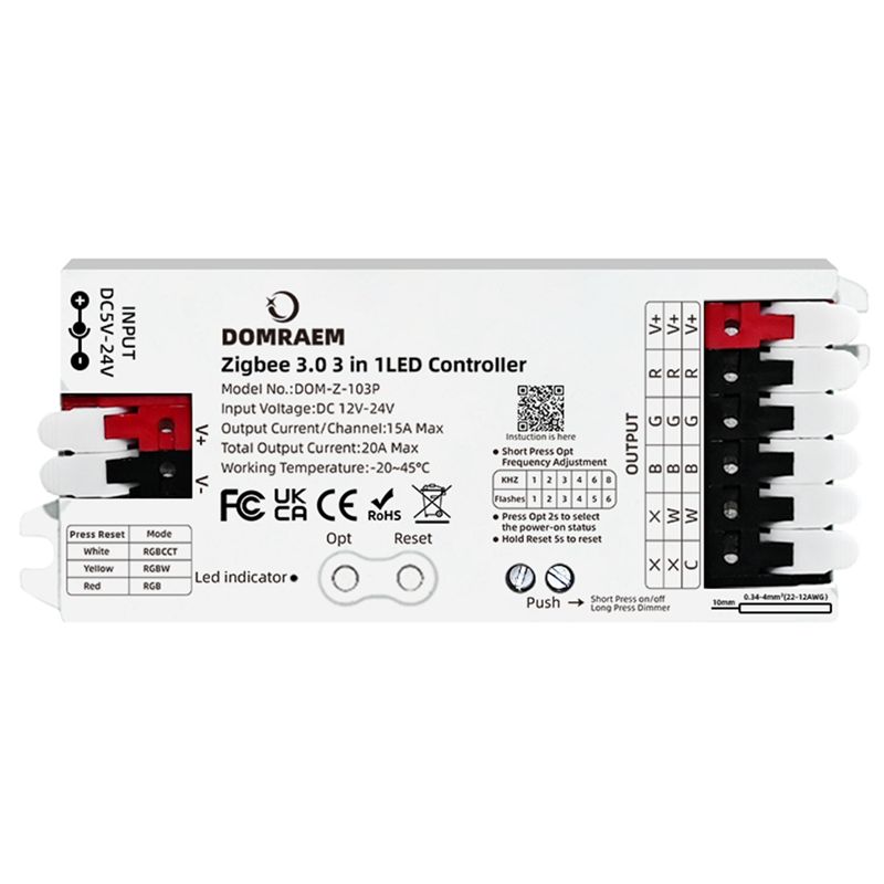 Smart Home Alexa - Controlador de tiras LED AD23-Domraem Zigbee3.0
