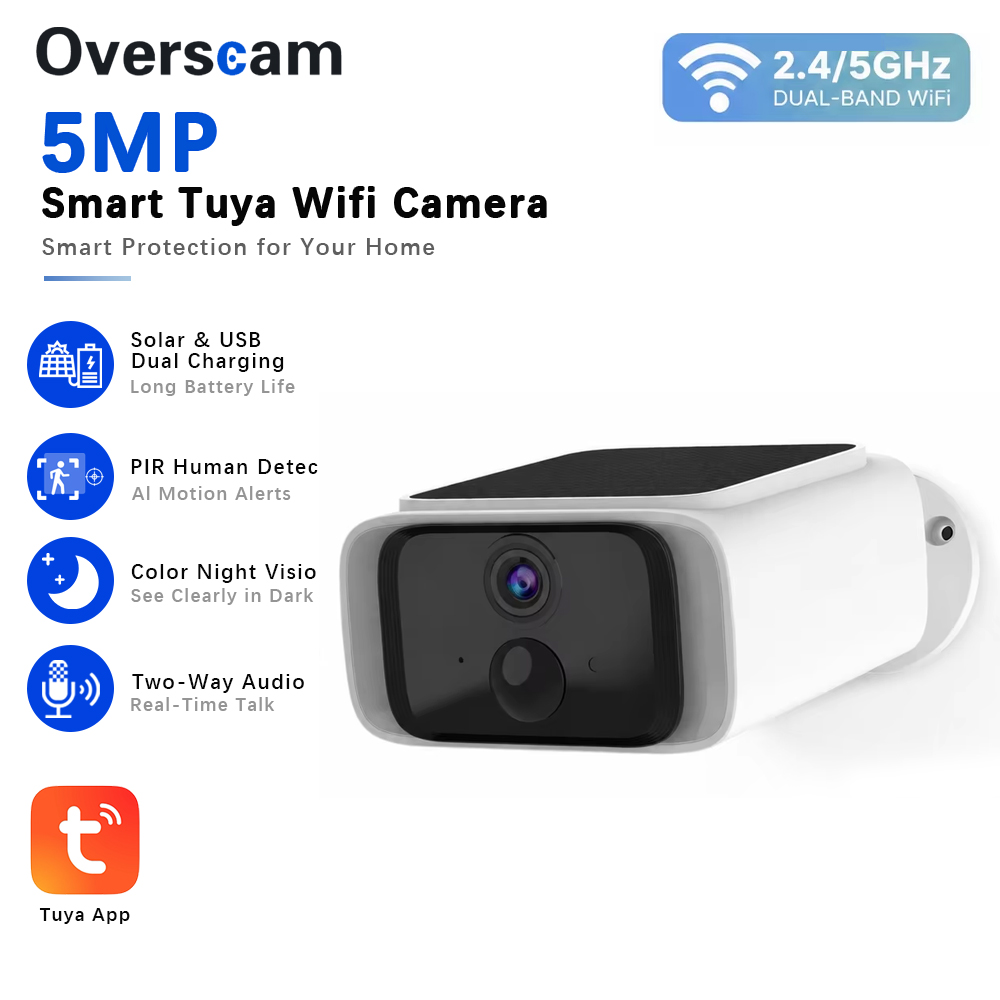 Smart Home Outdoor Camera - Cámara de seguridad Solar Tuya de