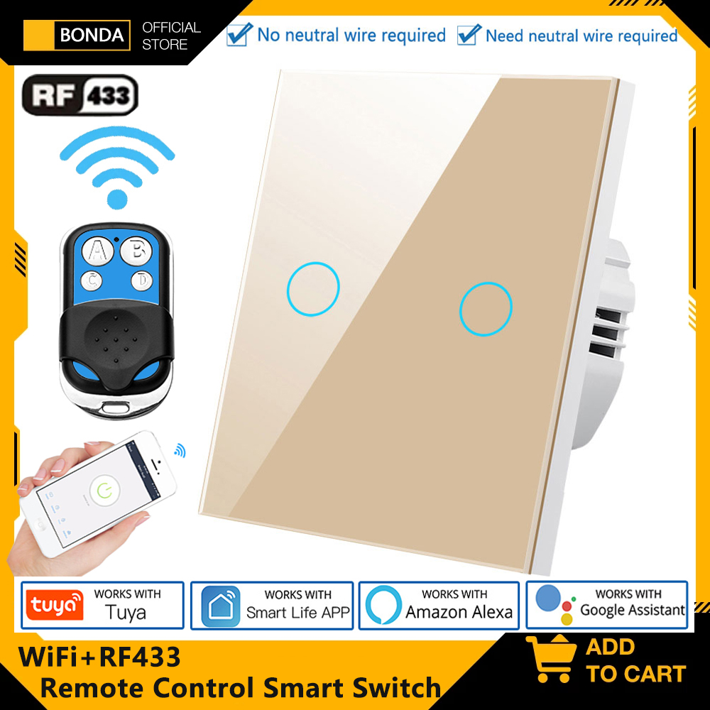 Smart Home Yale - Tuya EU WiFi + RF433 interruptor