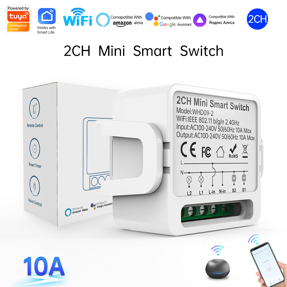 Smart Home Yale - Interruptor Inteligente Tuya de 2 Vías,