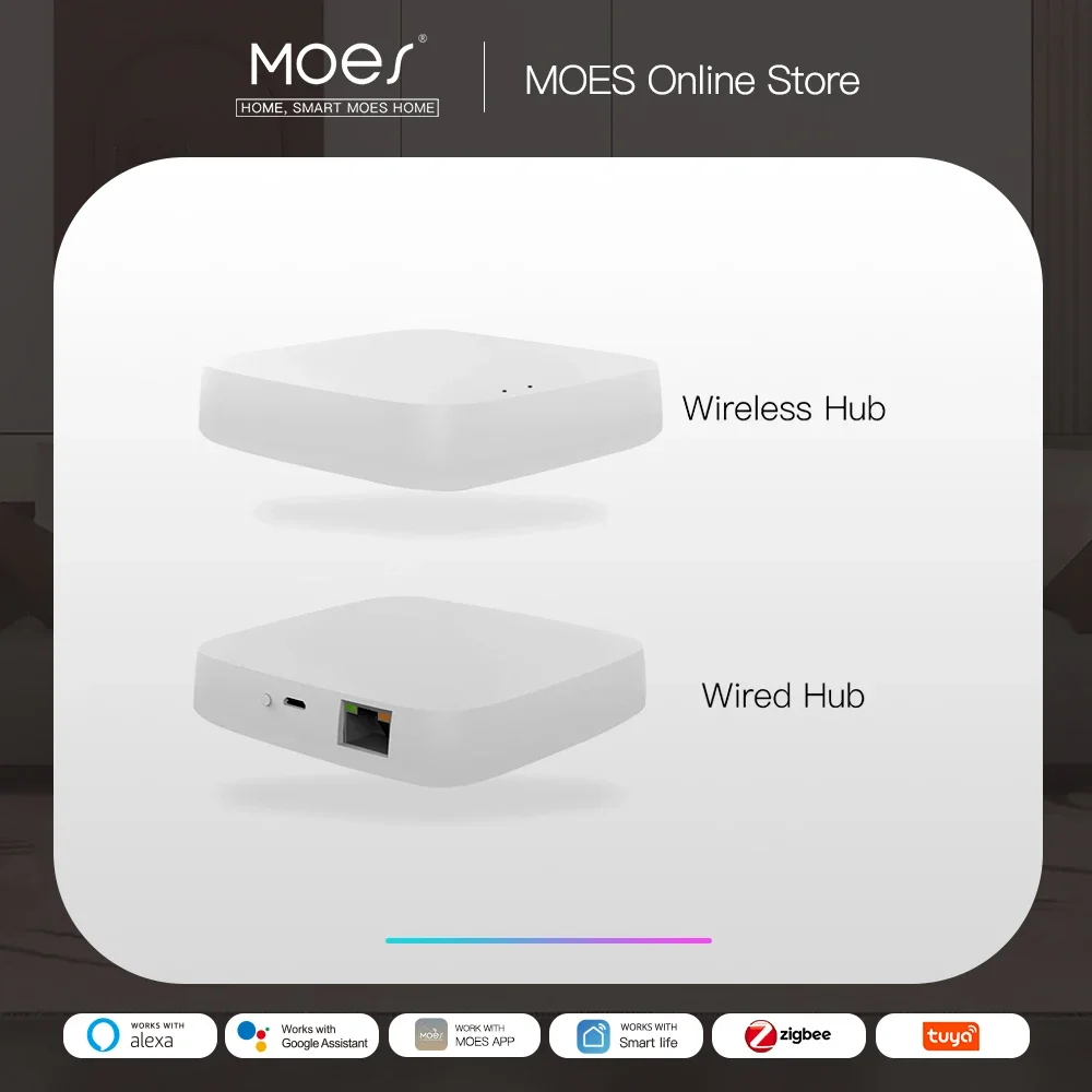Smart Home Moes - Tuya ZigBee 3,0 Hub de enlace