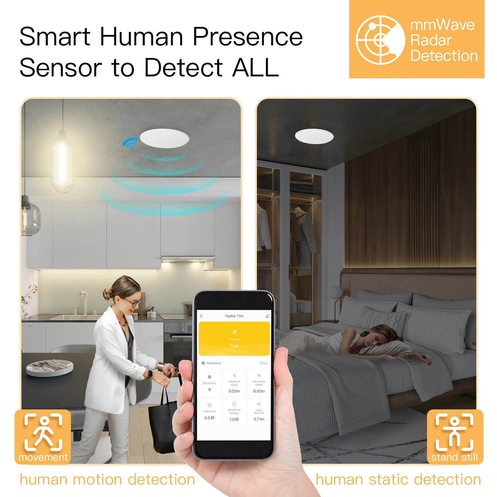 Detector de presencia humana T - Smart Home Moes reseña y precio