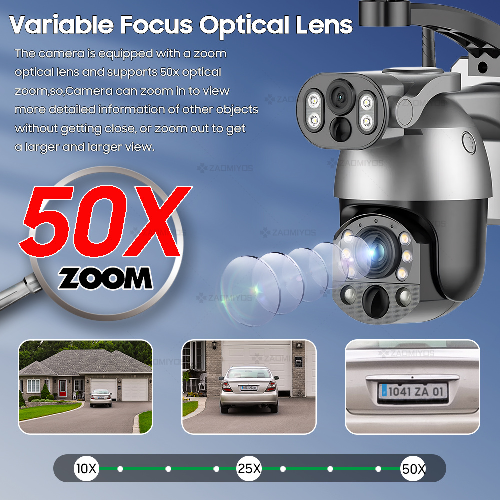 Cámara Solar 4K 50X ZOOM 10MP  - Smart Home Outdoor Camera reseña y precio