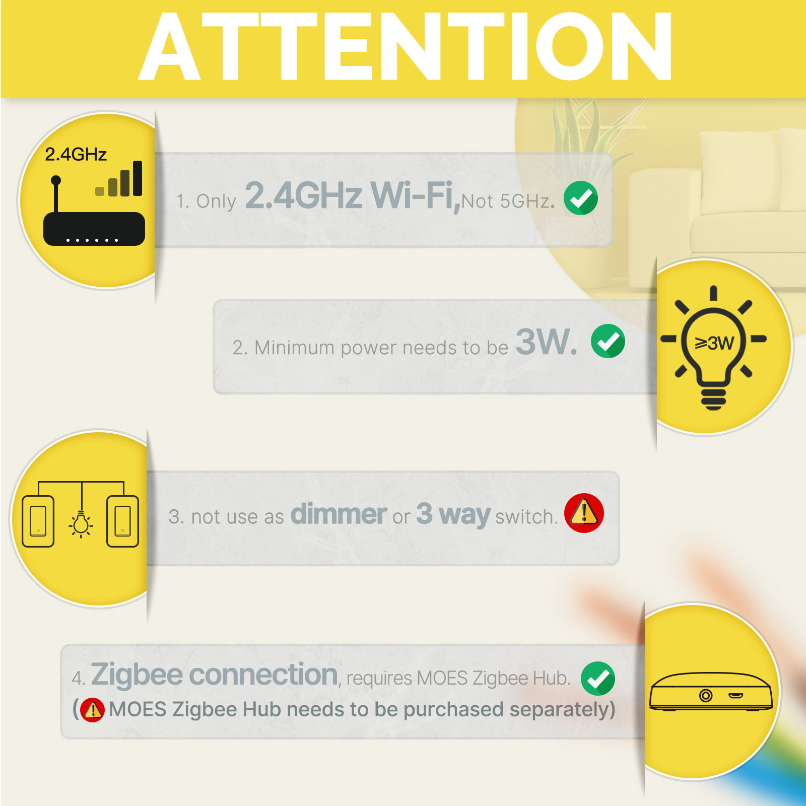 Interruptor de luz inteligente - Smart Home Moes reseña y precio