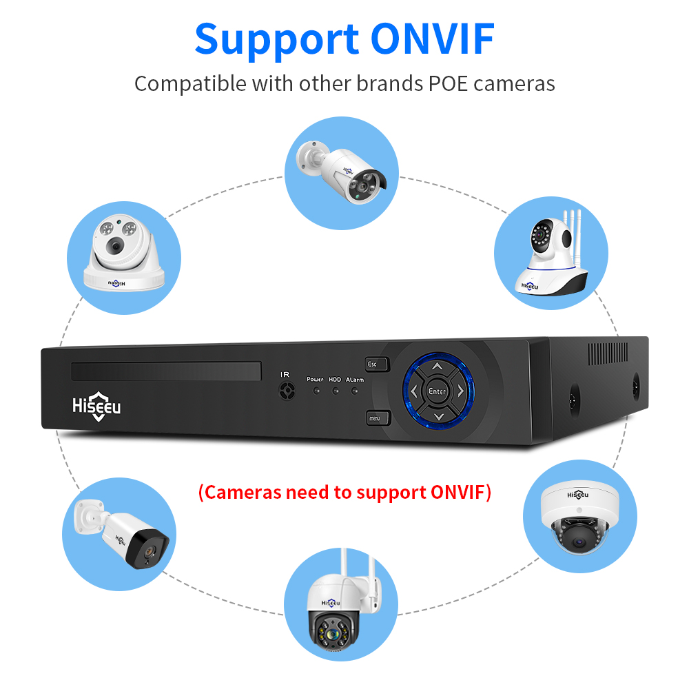 Hiseeu 4CH 10CH 16CH 4K 8MP 5M - Security Ip Camera reseña y precio