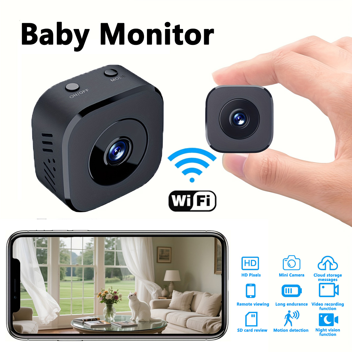 Mini cámara WiFi HD de 1080P,  - Security Ip Camera reseña y precio