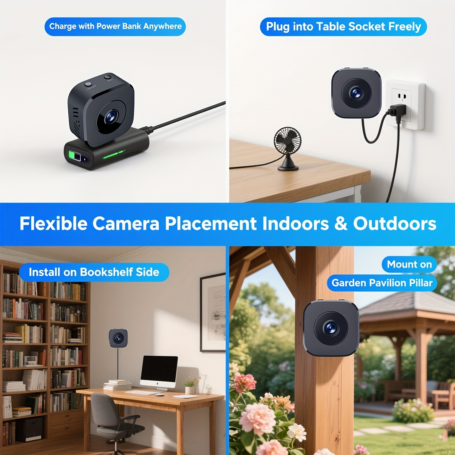 Mini cámara WiFi HD de 1080P,  - Security Ip Camera reseña y precio