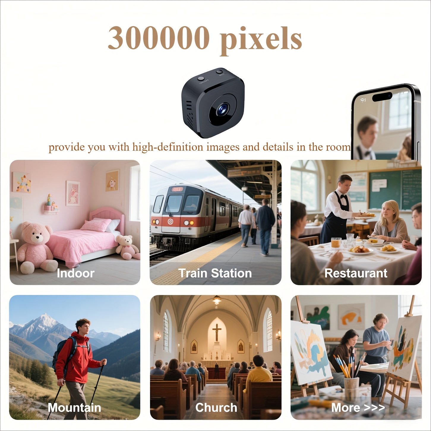 Mini cámara WiFi HD de 1080P,  - Security Ip Camera reseña y precio