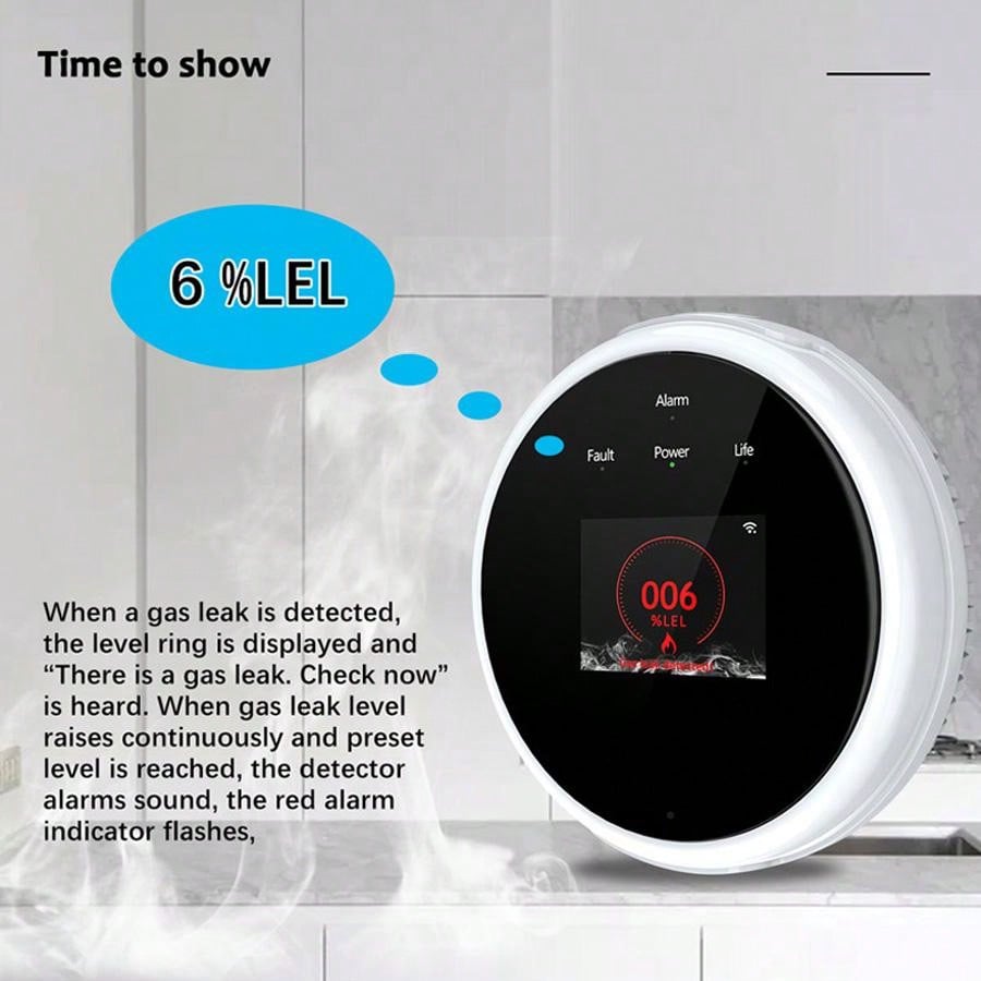 Sensor de alarma de gas WiFi 2 - Smart Home Security System reseña y precio