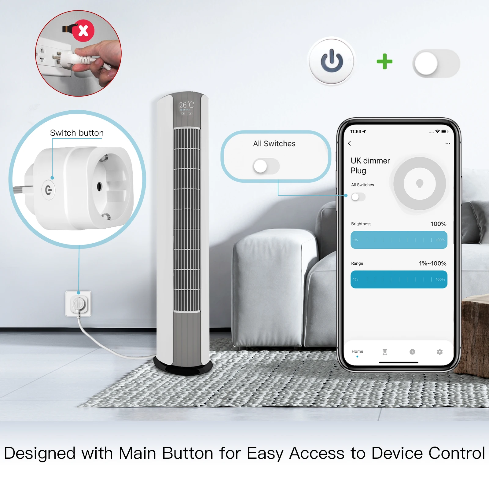 Enchufe Inteligente WiFi MOES  - Smart Home Moes reseña y precio