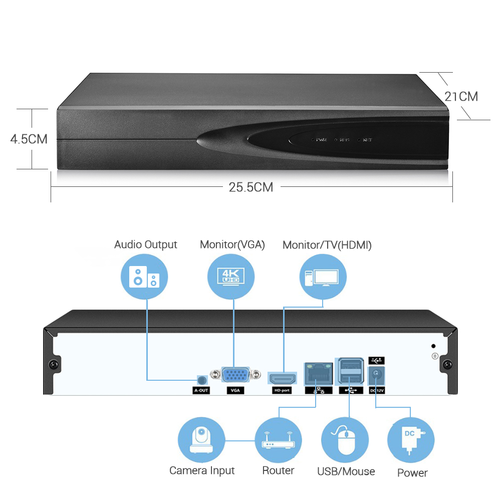 NVR CCTV 4K ONVIF de 36/16/10  - Smart Home Security System reseña y precio