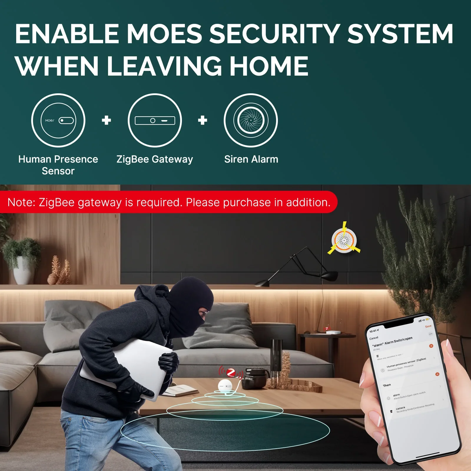 MOES ZigBee-Sensor de presenci - Smart Home Moes reseña y precio