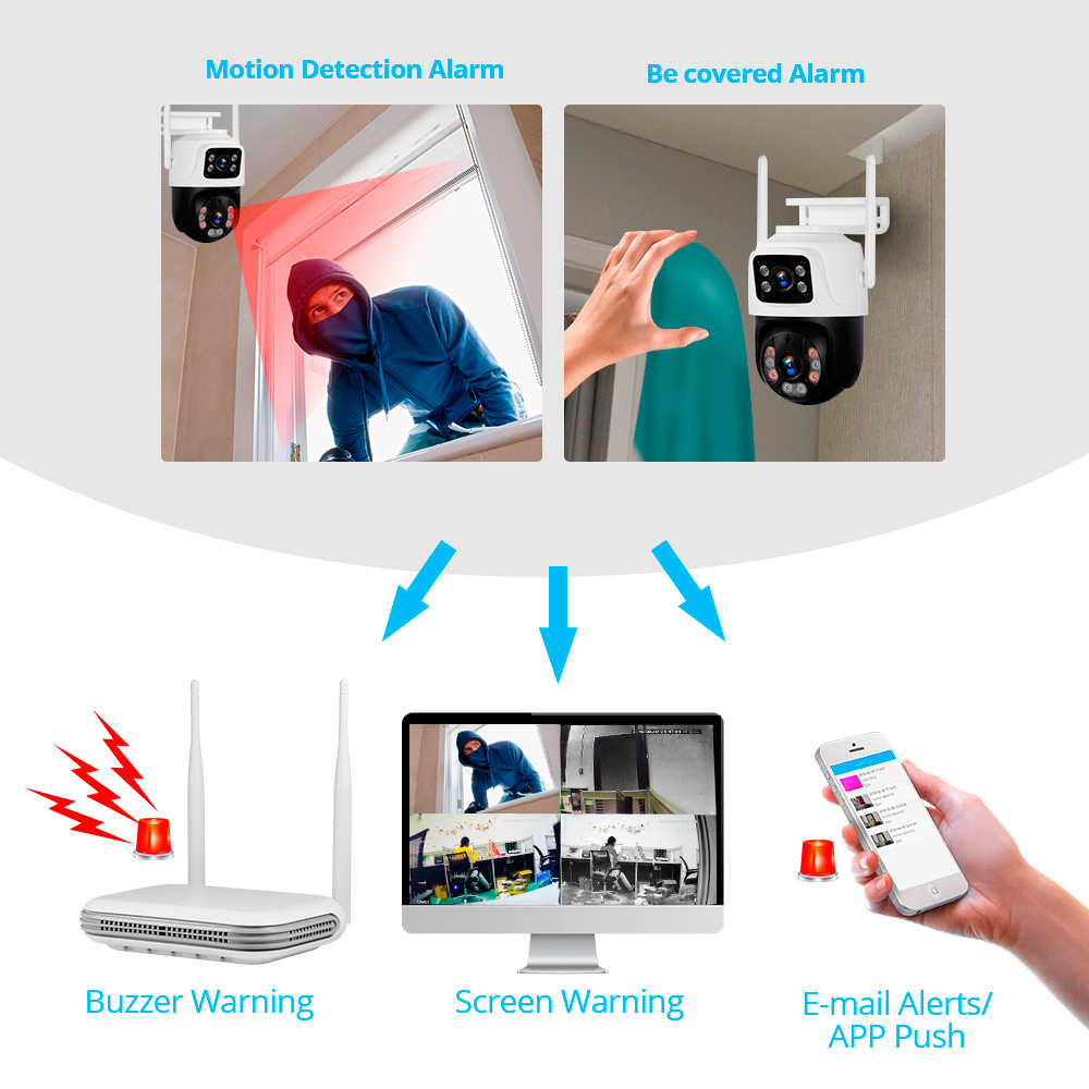 KERUI 2K 4MP cámara IP de segu - Smart Home Outdoor Camera reseña y precio